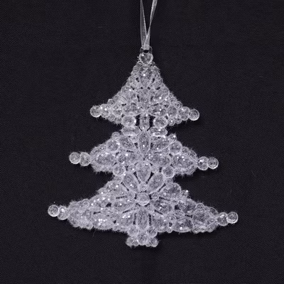 Оптовая продажа 11*9 см рождественская елка висит акриловый голубь орнамент